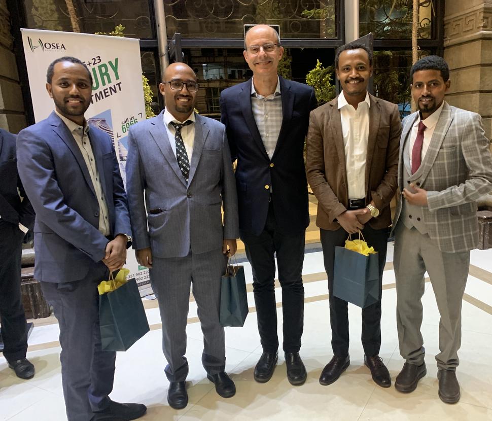 Ethiopian gastroenterology fellows graduating from their fellowship program.