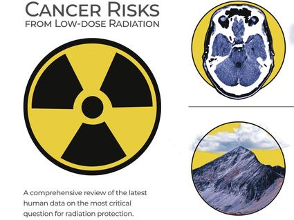 Infographic showing sources of low-dose ionizing radiation