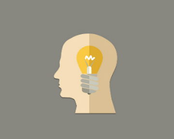 Image of head with lightbulb
