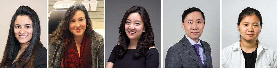 Headshots of Intramural Research Awards Recipients: Rotana Alsaggaf, Monica D'Arcy, Jongeun Rhee, Jason Wong and Zeni Wu