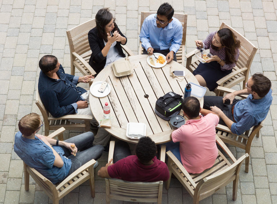 Biostatistics Branch Fellows and Staff at lunch