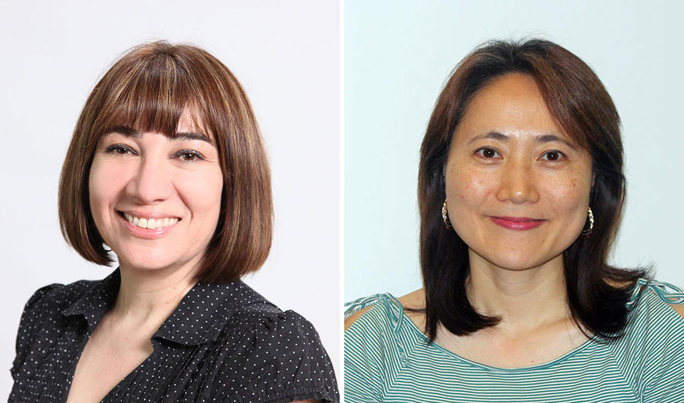 Headshots of Constanza Camargo and Jiyeon Choi