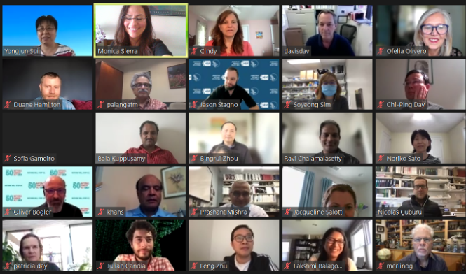 Screenshot of NCI staff scientists and staff clinicians at the virtual 17th Annual Retreat