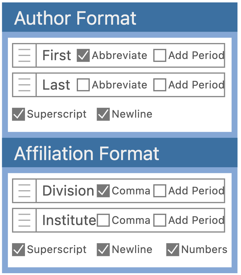 Screenshot of the AuthorArranger tool
