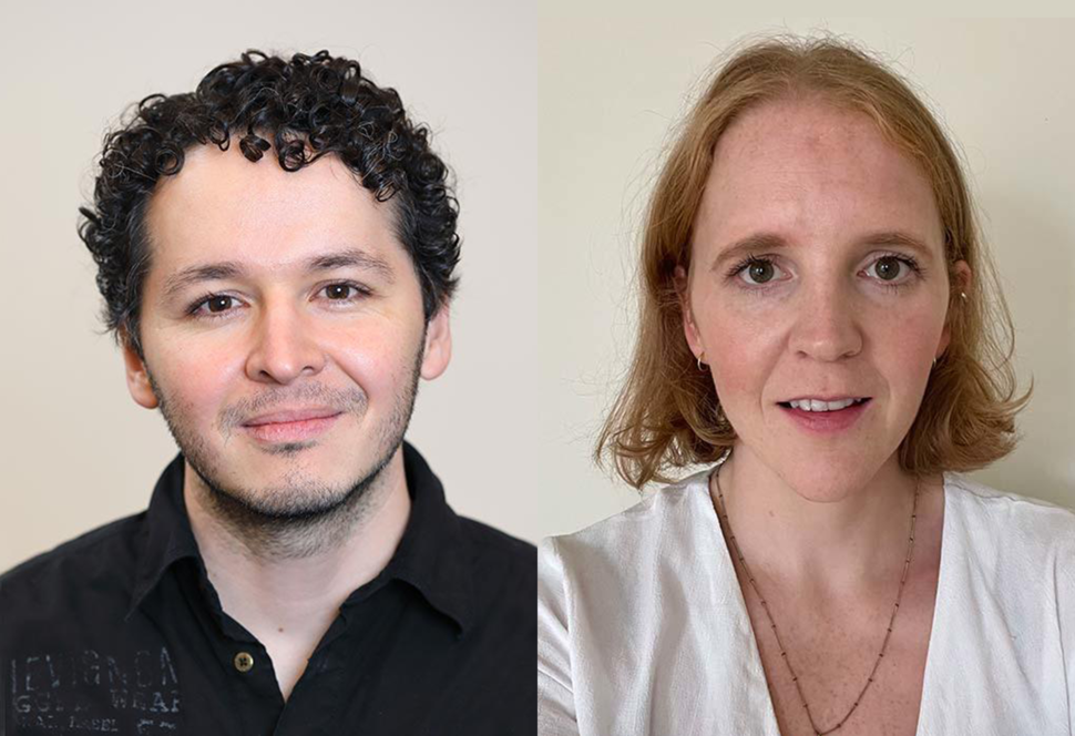 Headshots of Oscar Florez-Vargas and Eleanor L. Watts. 