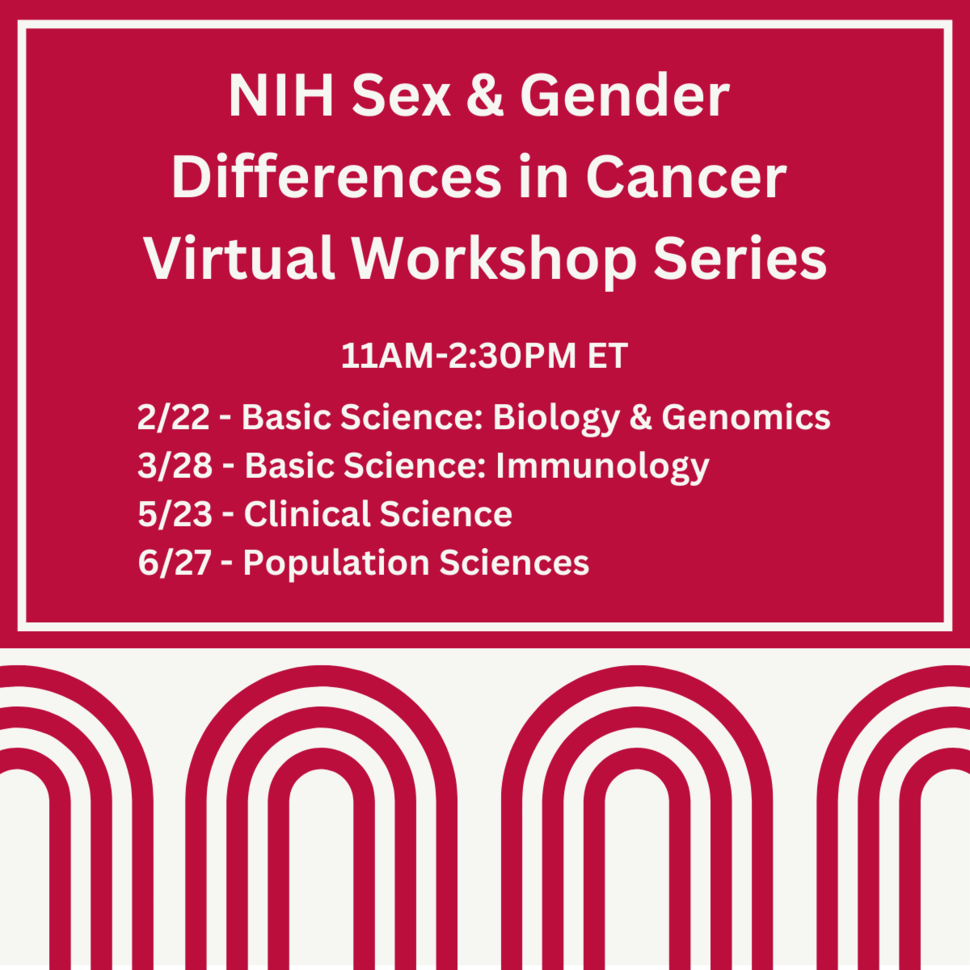 NIH Sex & Gender Differences in Cancer Virtual Workshop Series