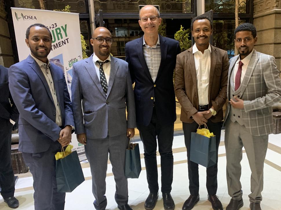 Ethiopian gastroenterology fellows graduating from their fellowship program.
