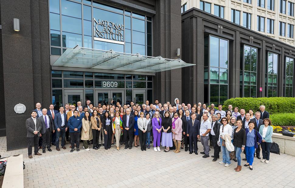 Group photo from the Think Tank on Advancing Gastric Cancer Prevention outside the NCI Shady Grove campus.