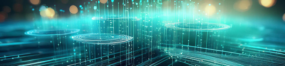 abstract and blurred graphs on a green background, representing data science