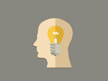 Image of head with lightbulb