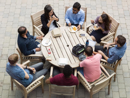 Biostatistics Branch Fellows and Staff at lunch