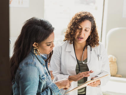 Female patient with female doctor