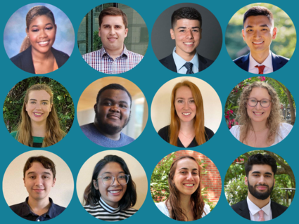 Participants at 2023 NIH Postbac Poster Day: Aleah Thompson, Trevor Christensen, Frank Colón-Matos, Joseph Deng, Abigail Dennis, Somayina Ezennia, Kaitlin Forsythe, Katherine Hullin, Alexander Kane, Sararat (Joy) Tosakoon, Aimee Koestler, and Muzzammil Ahmadzada.
