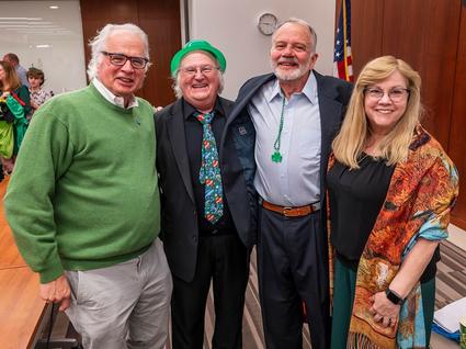 Photograph of Stephen Chanock, John Boice, Bob Hoover, Jennifer Boice