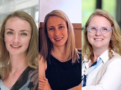 photograph of Drs. Isabelle van der Velpen, Jessica Scales, and Emily Pearce