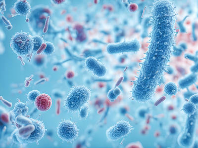 Microscopic image of bacteria