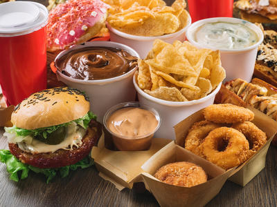 AI generated image of ultraprocessed foods