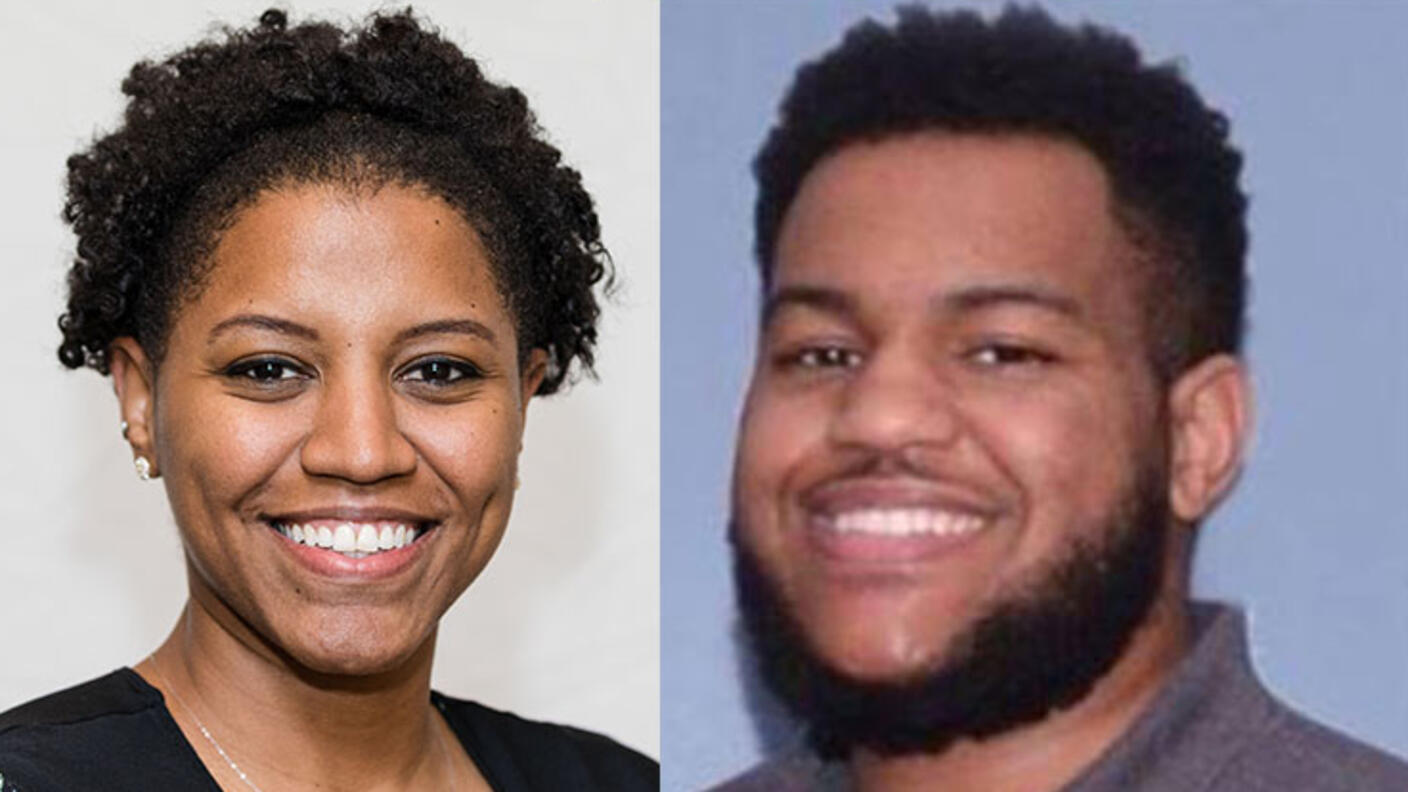 Headshots of Brittany Lord and Corey Young