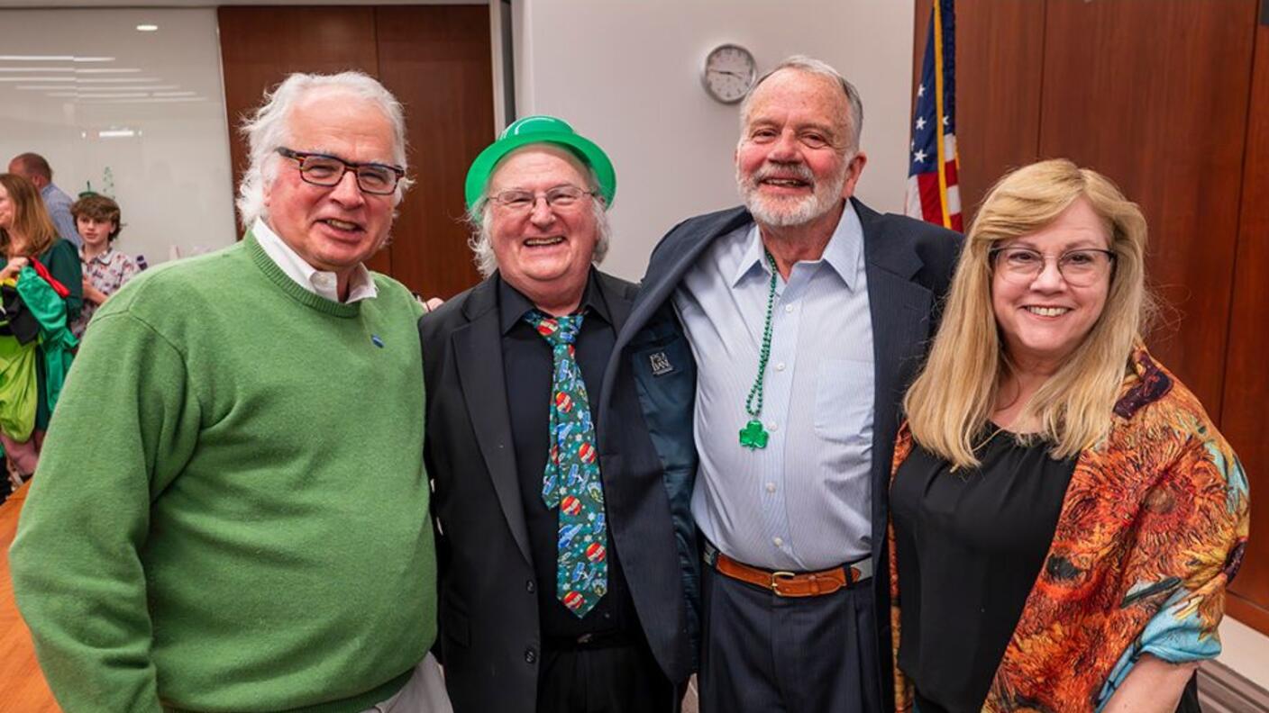Photograph of Stephen Chanock, John Boice, Bob Hoover, Jennifer Boice