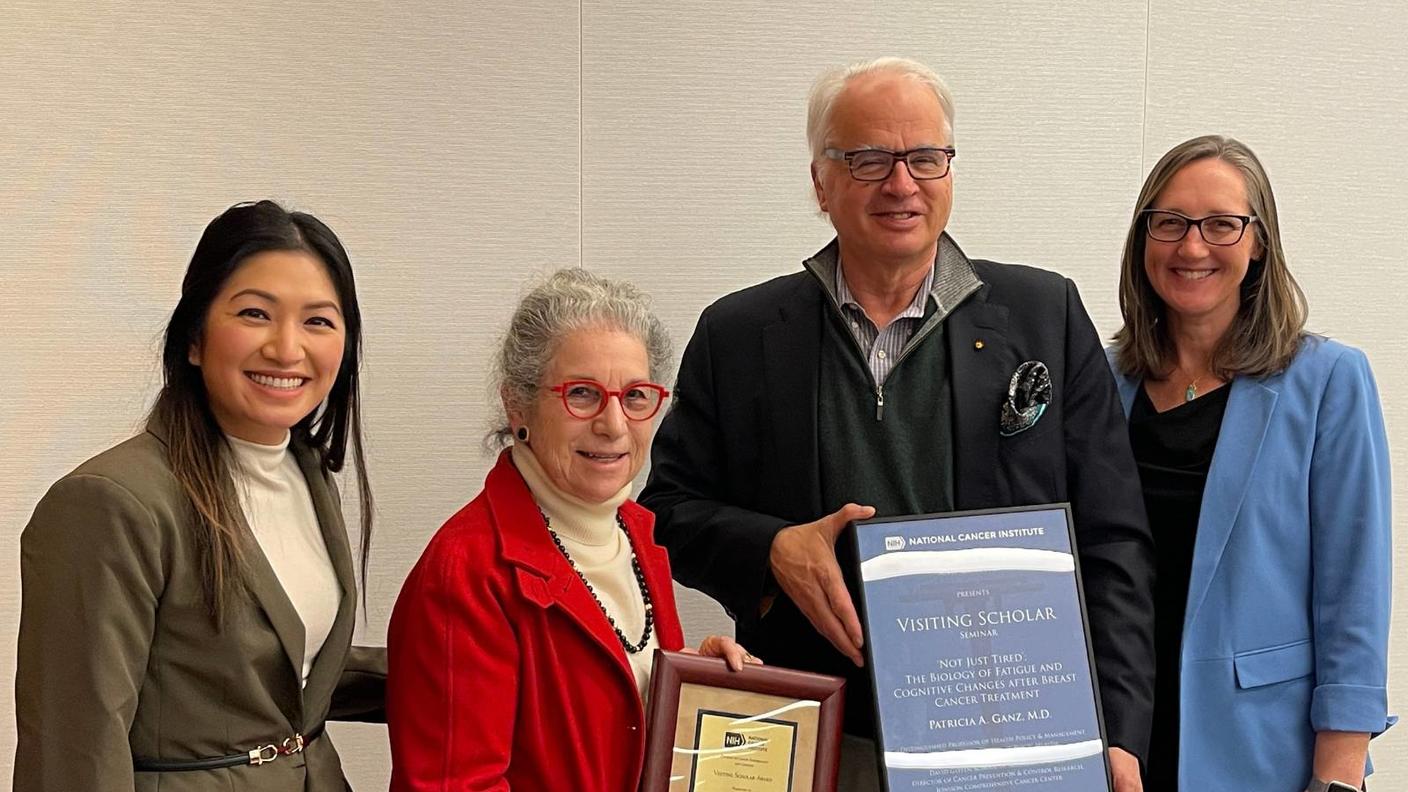 photograph of Jacqueline Vo, Patricia Ganz, Stephen Chanock, and Lindsay Morton