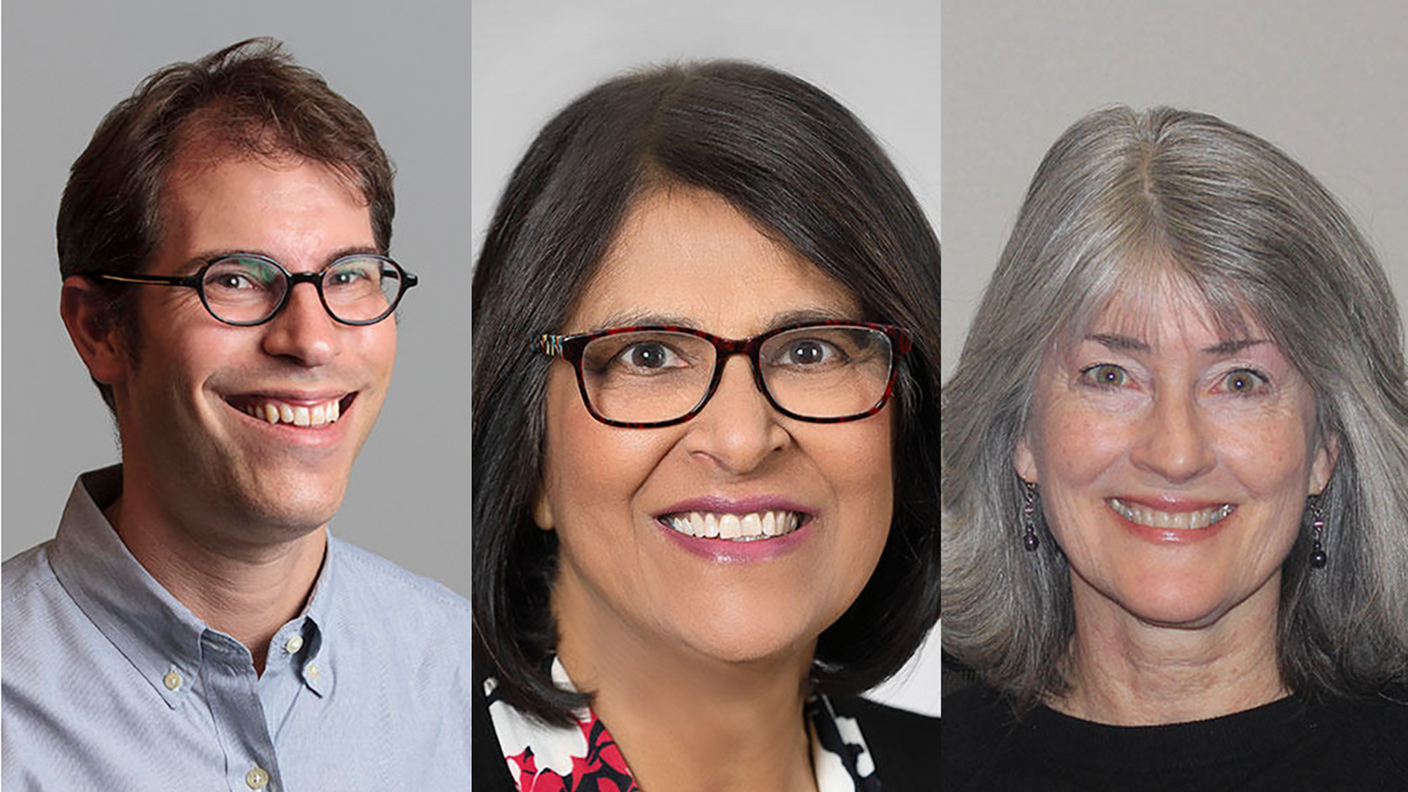 Headshots of Drs. Freedman, Sinha, and Ward