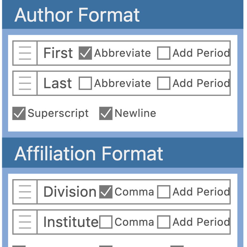 Screenshot of the AuthorArranger tool