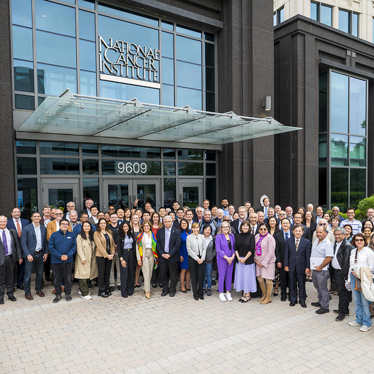 Group photo from the Think Tank on Advancing Gastric Cancer Prevention outside the NCI Shady Grove campus.