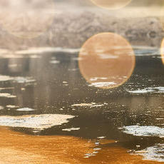 Abstract and blurred stagnant, dirty water 