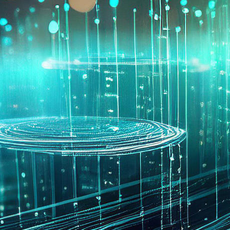 abstract and blurred graphs on a green background, representing data science