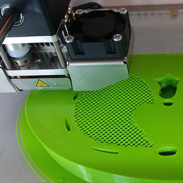 3D printer producing a "slice" of a phantom
