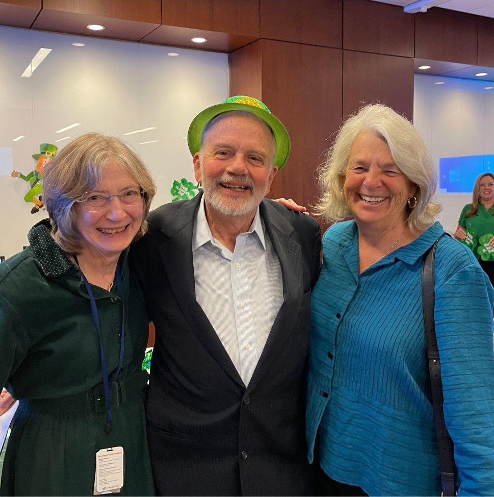 photograph of Bob Hoover with Trisha Hartge and Peggy Tucker