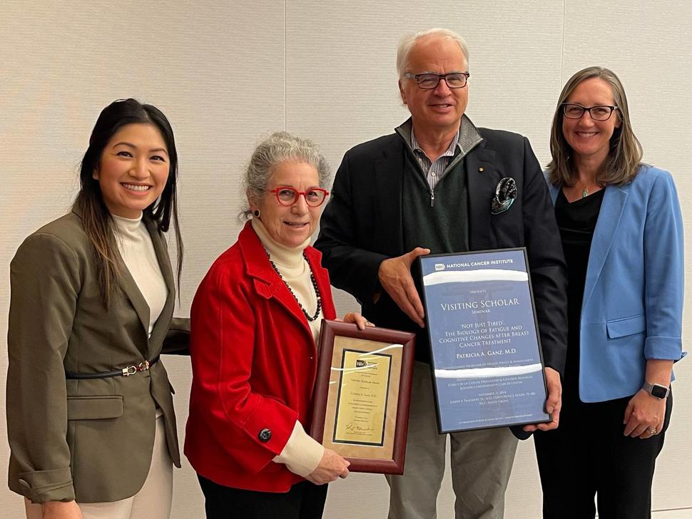 photograph of Jacqueline Vo, Patricia Ganz, Stephen Chanock, and Lindsay Morton