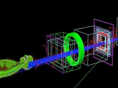 graphic showing dosimetry for patients receiving proton therapy